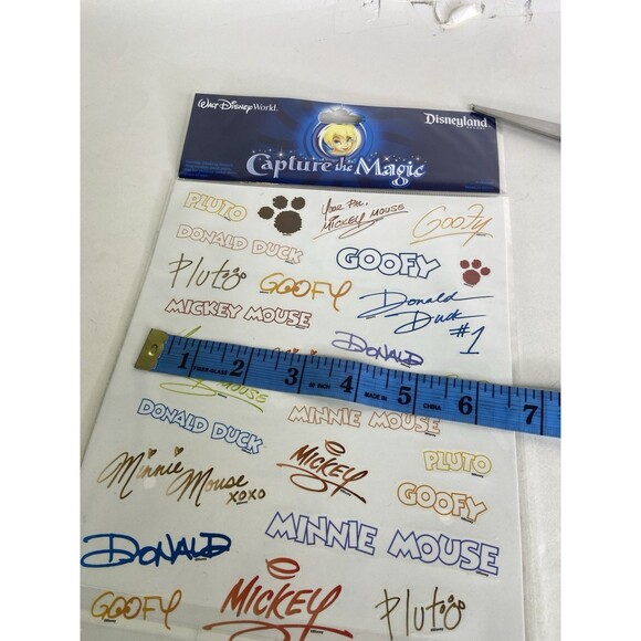 Disney Disneyland Resort Capture the Magic Name Autograph Stickers 2 Sheets NEW - Picture 4 of 4